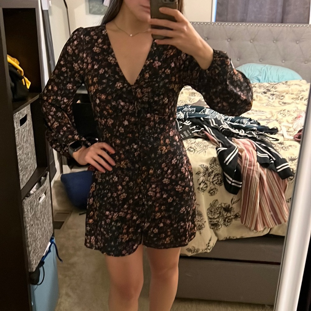 Abercrombie and fitch floral long sleeve size S